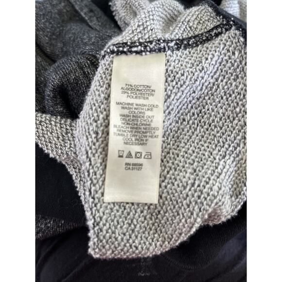 DKNY Womens Large Jacket Gray Long Sleeve Colorblock Raw Slanted Zipper - Picture 7 of 7